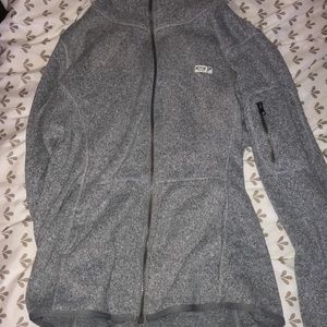 Gray zip up